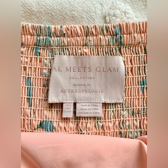SOLD - Gal Meets Glam Makenna Floral Maxi Dress In Peach from Anthropologie - Picture 9 of 11